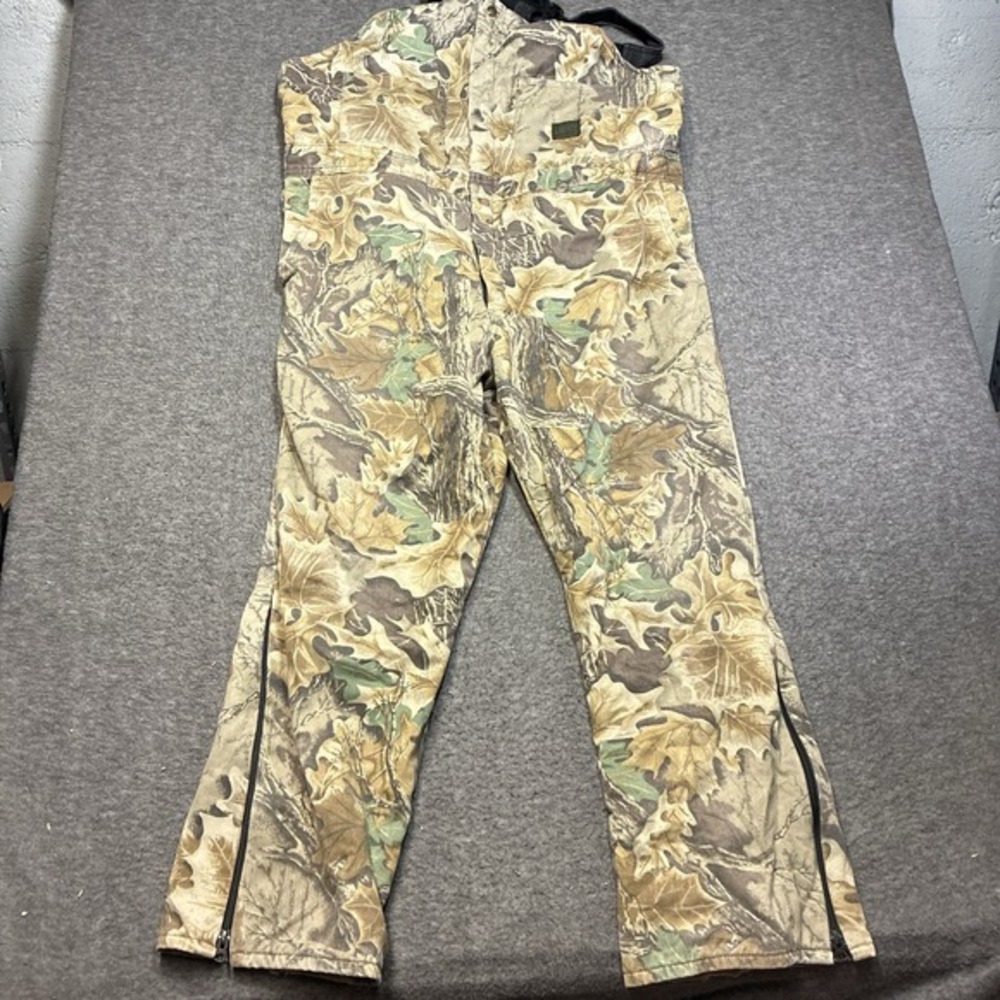 Liberty‎ Camo Bib Overalls Men XL Regular Advantage Timber Hunting Insulated 80s